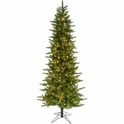 Fraser Hill Farm Carmel Pine Slim Christmas Tree, Various Sizing And Lighting Options