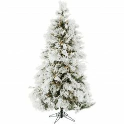 Fraser Hill Farm Snowy Pine Flocked Christmas Tree, Various Sizes (6.5 Ft. To 12 Ft.) -Christmas store unnamed file 2978