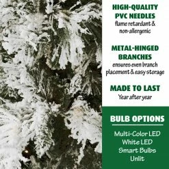 Fraser Hill Farm Snowy Pine Flocked Christmas Tree, Various Sizes (6.5 Ft. To 12 Ft.) -Christmas store unnamed file 2985