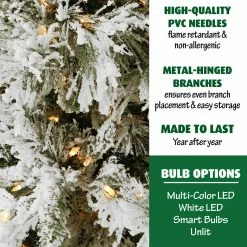 Fraser Hill Farm Snowy Pine Flocked Christmas Tree, Various Sizes (6.5 Ft. To 12 Ft.) -Christmas store unnamed file 2994