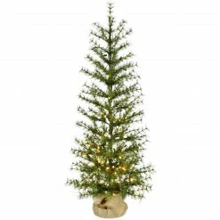 Fraser Hill Farm Farmhouse Fir Christmas Tree With Burlap Bag And Warm White LED Lights -Christmas store unnamed file 3022