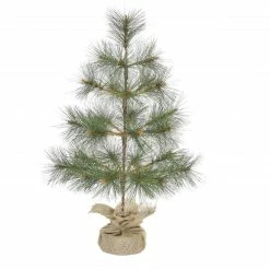 Fraser Hill Farm Farmhouse Fir Christmas Tree With Burlap Bag