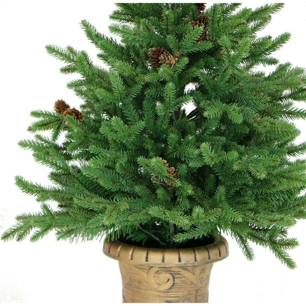 Fraser Hill Farm Noble Fir Set Of 2 Christmas Trees With Metallic Urn Base, Various Sizes And Lighting Options 6 Fraser Hill Farm Noble Fir Set Of 2 Christmas Trees With Metallic Urn Base, Various Sizes And Lighting Options - Image 6
