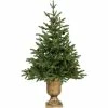 Fraser Hill Farm Noble Fir Christmas Tree With Metallic Urn Base, Various Sizes And Lighting Options