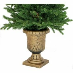 Fraser Hill Farm Noble Fir Christmas Tree With Metallic Urn Base, Various Sizes And Lighting Options 14 Fraser Hill Farm Noble Fir Christmas Tree With Metallic Urn Base, Various Sizes And Lighting Options -Christmas store unnamed file 3079