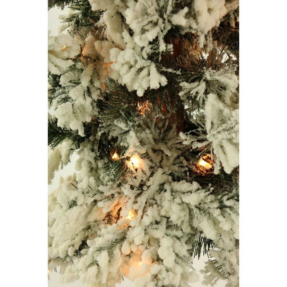 Fraser Hill Farm Set Of 3 Snowy Alpine Trees With Clear Lights (2-Ft., 3-Ft., & 4-Ft.) 3 Fraser Hill Farm Set Of 3 Snowy Alpine Trees With Clear Lights (2-Ft., 3-Ft., & 4-Ft.) - Image 3