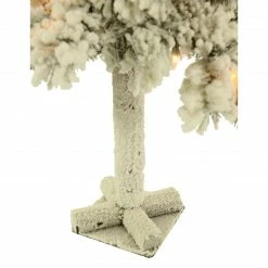 Fraser Hill Farm Set Of Two 2-Ft. Snowy Alpine Trees With Clear Lights -Christmas store unnamed file 3137