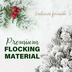 Fraser Hill Farm Set Of 2, 4-Ft. Christmas Snow Flocked Porch Trees W/ Oversized Pinecones 7 Fraser Hill Farm Set Of 2, 4-Ft. Christmas Snow Flocked Porch Trees W/ Oversized Pinecones -Christmas store unnamed file 3145