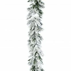 Fraser Hill Farm 9-Ft. Mountain Pine Flocked Garland