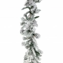 Fraser Hill Farm 9-Ft. Mountain Pine Flocked Garland -Christmas store unnamed file 3292