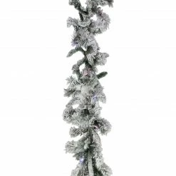 Fraser Hill Farm 9-Ft. Mountain Pine Flocked Garland -Christmas store unnamed file 3298
