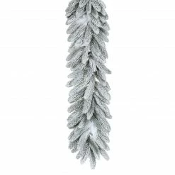 Fraser Hill Farm 9-Ft. Icy Frost Snow Flocked Garland