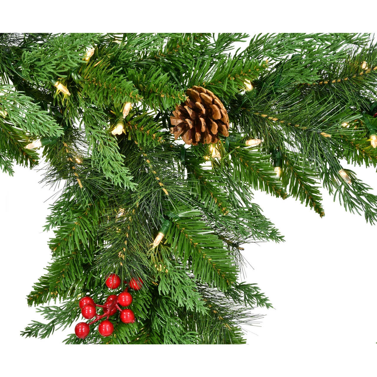 Fraser Hill Farm 6-Ft. Icicle Garland With Pinecones And Red Berries 10 Fraser Hill Farm 6-Ft. Icicle Garland With Pinecones And Red Berries - Image 10