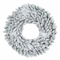 Fraser Hill Farm Icy Frost Snow Flocked Wreath -Christmas store unnamed file 3368