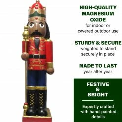 Fraser Hill Farm 48-In. African American Nutcracker Holding Staff Figurine, Festive Indoor Christmas Holiday Decorations 23 Fraser Hill Farm 48-In. African American Nutcracker Holding Staff Figurine, Festive Indoor Christmas Holiday Decorations -Christmas store unnamed file 3464