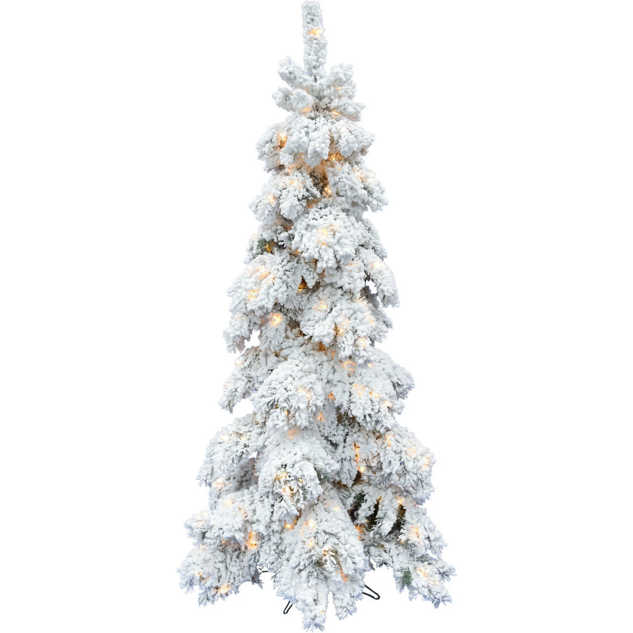 Fraser Hill Farm 4-Ft. Elk Mountain Snow Flocked Tree With Warm White LED Lights 1 Fraser Hill Farm 4-Ft. Elk Mountain Snow Flocked Tree With Warm White LED Lights