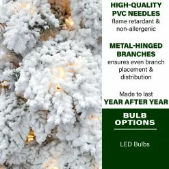 Fraser Hill Farm 4-Ft. Elk Mountain Snow Flocked Tree With Warm White LED Lights 9 Fraser Hill Farm 4-Ft. Elk Mountain Snow Flocked Tree With Warm White LED Lights -Christmas store unnamed file 356