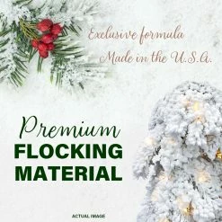 Fraser Hill Farm 4-Ft. Elk Mountain Snow Flocked Tree With Warm White LED Lights 10 Fraser Hill Farm 4-Ft. Elk Mountain Snow Flocked Tree With Warm White LED Lights -Christmas store unnamed file 357