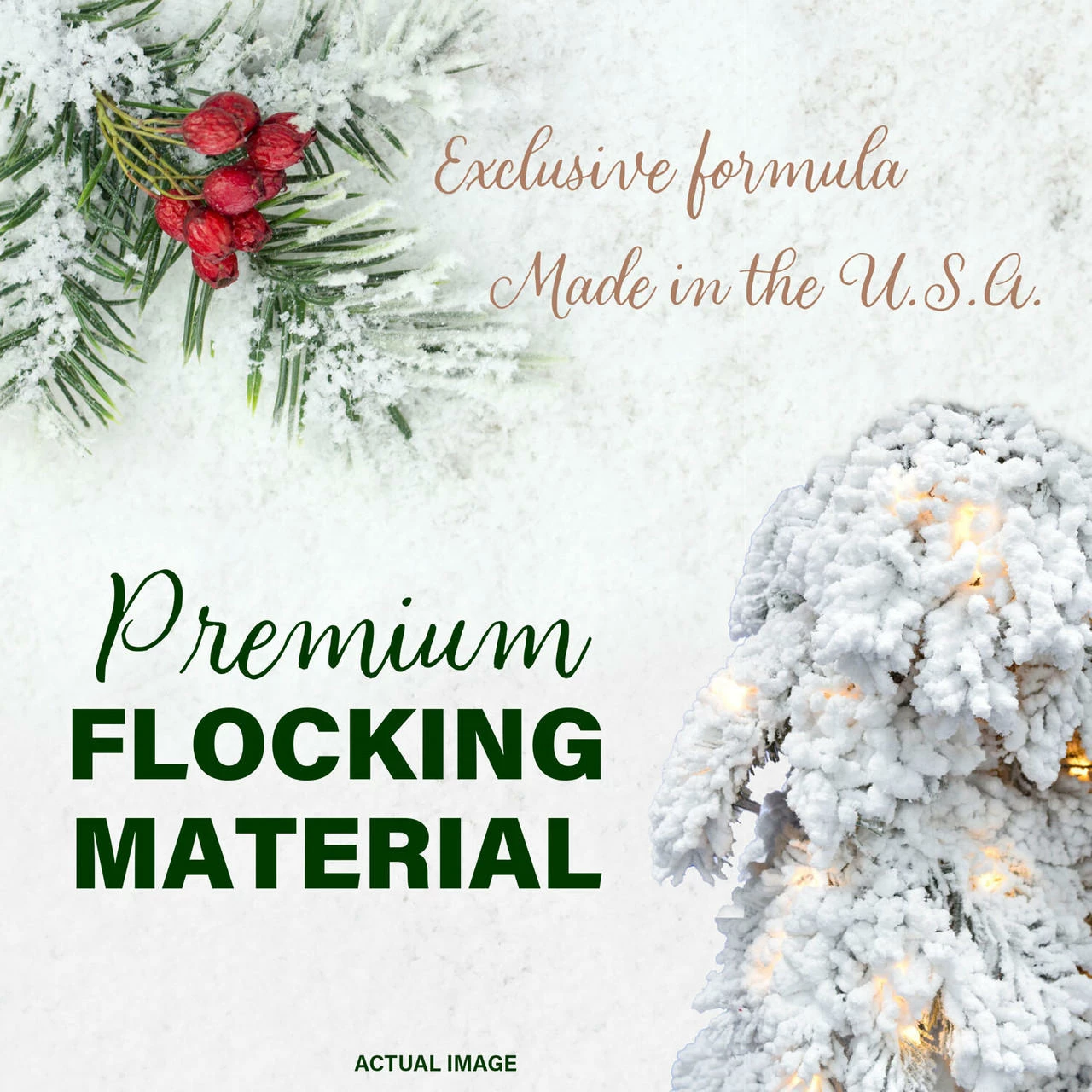 Fraser Hill Farm 4-Ft. Elk Mountain Snow Flocked Tree With Warm White LED Lights 4 Fraser Hill Farm 4-Ft. Elk Mountain Snow Flocked Tree With Warm White LED Lights - Image 4