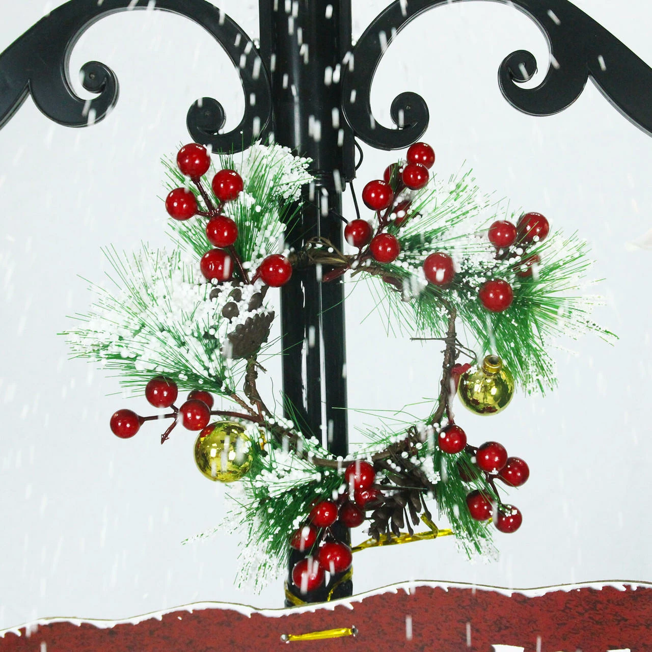 Fraser Hill Farm Let It Snow Series 47-In. Red Santa With Green Umbrella Base, Animated Musical Snow Decoration 11 Fraser Hill Farm Let It Snow Series 47-In. Red Santa With Green Umbrella Base, Animated Musical Snow Decoration - Image 11