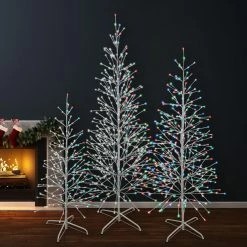 Fraser Hill Farm Set Of 3 Color Changing Birch Trees, 4-Ft., 5.5-Ft., 6.5-Ft., In Warm White And Multi-Color LED Lights -Christmas store unnamed file 497