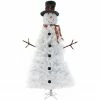 Fraser Hill Farm 7.5-Ft White Snowman Christmas Tree With Clear LED Lights
