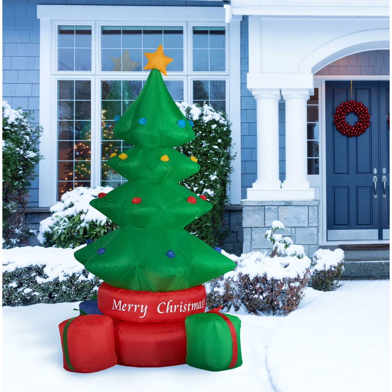 Fraser Hill Farm 6.5-Ft. Tall Animated Rotating Christmas Tree W/ Gifts, Inflatable W/ Lights, Storage Bag 2 Fraser Hill Farm 6.5-Ft. Tall Animated Rotating Christmas Tree W/ Gifts, Inflatable W/ Lights, Storage Bag - Image 2
