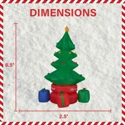 Fraser Hill Farm 6.5-Ft. Tall Animated Rotating Christmas Tree W/ Gifts, Inflatable W/ Lights, Storage Bag 14 Fraser Hill Farm 6.5-Ft. Tall Animated Rotating Christmas Tree W/ Gifts, Inflatable W/ Lights, Storage Bag -Christmas store unnamed file 529
