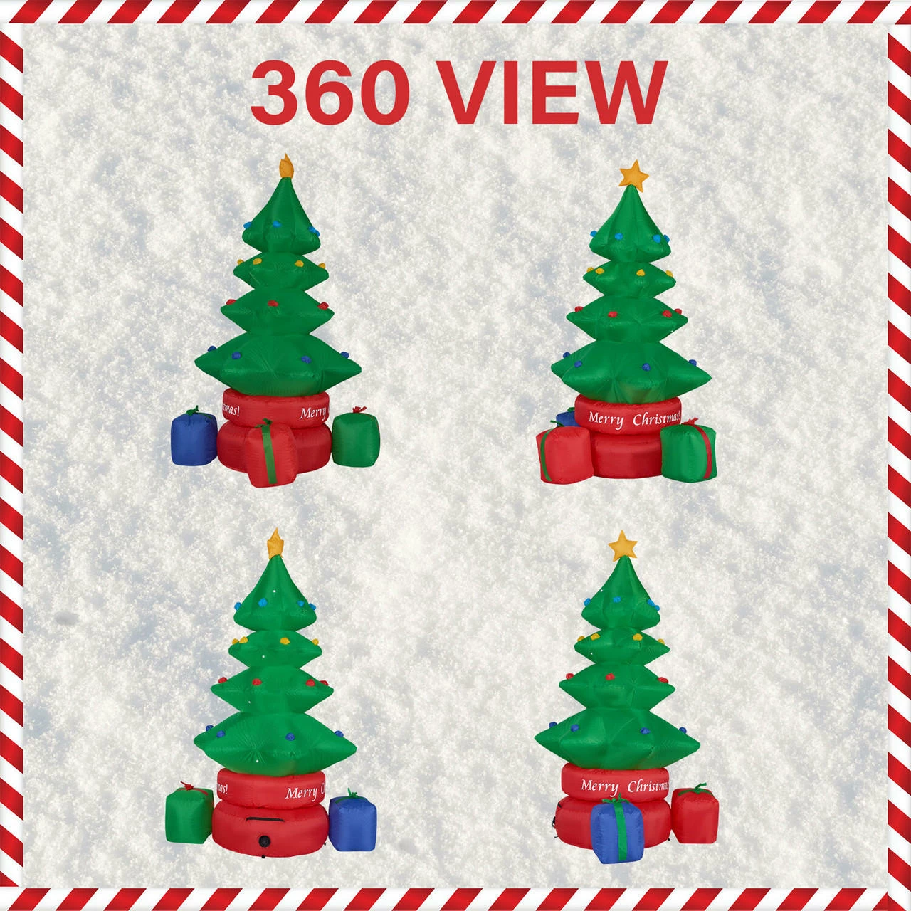 Fraser Hill Farm 6.5-Ft. Tall Animated Rotating Christmas Tree W/ Gifts, Inflatable W/ Lights, Storage Bag 5 Fraser Hill Farm 6.5-Ft. Tall Animated Rotating Christmas Tree W/ Gifts, Inflatable W/ Lights, Storage Bag - Image 5