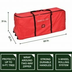 Fraser Hill Farm 3-Wheel Rolling Storage Bag For Christmas Trees Up To 9 Ft, Red 11 Fraser Hill Farm 3-Wheel Rolling Storage Bag For Christmas Trees Up To 9 Ft, Red -Christmas store unnamed file 586