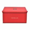 Fraser Hill Farm Christmas Ornament Storage Box W/ 3 Drawers, Removable Dividers, Red