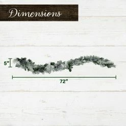 Fraser Hill Farm 24-in. Wreath And 6-ft. Garland Set W/ Snow Flocking And Pinecones -Christmas store unnamed file 693
