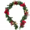 Fraser Hill Farm 9-Ft. Christmas Garland With Pinecones, Bows, Berries, And Twig Balls
