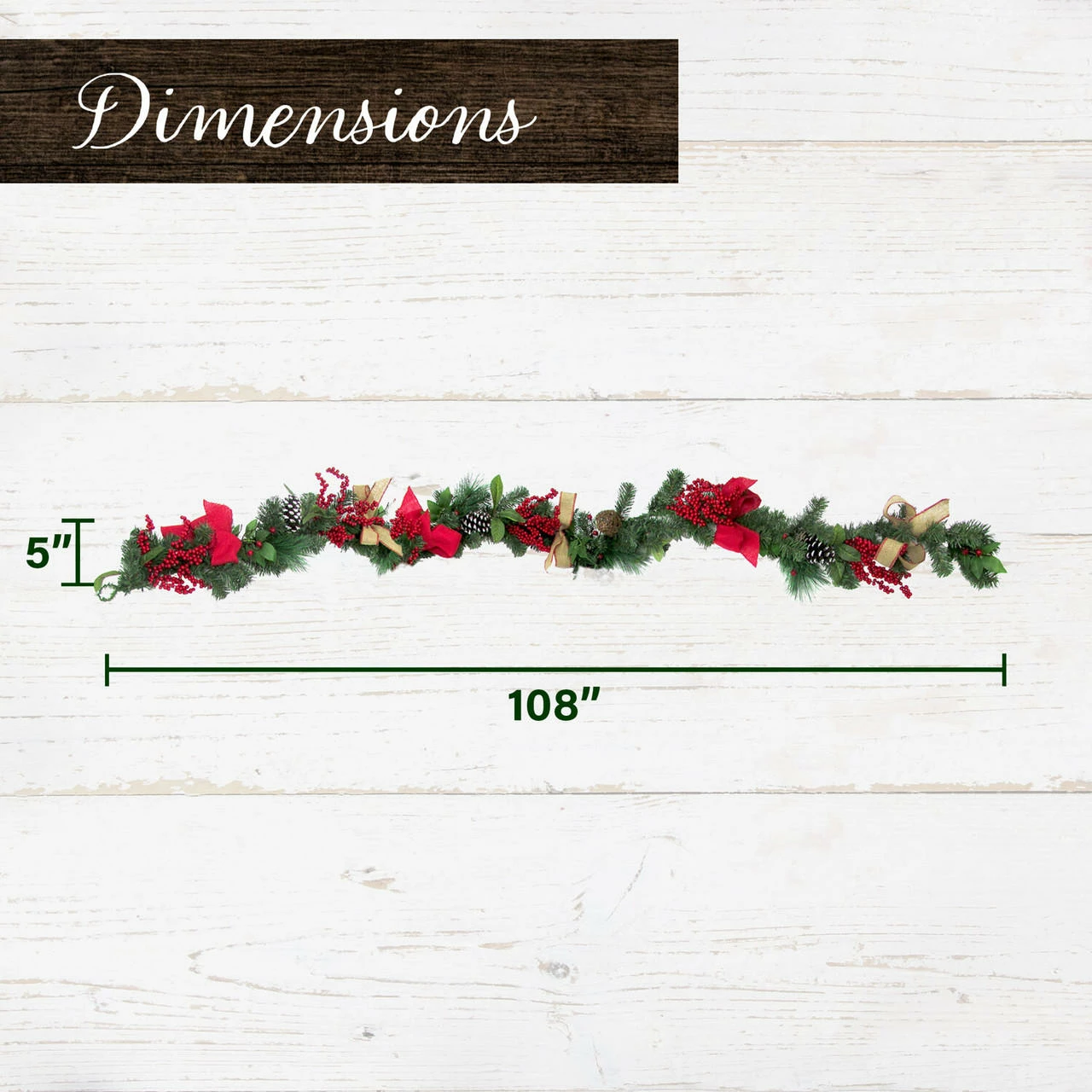 Fraser Hill Farm 9-Ft. Christmas Garland With Pinecones, Bows, Berries, And Twig Balls 3 Fraser Hill Farm 9-Ft. Christmas Garland With Pinecones, Bows, Berries, And Twig Balls - Image 3