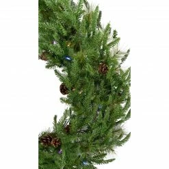 Fraser Hill Farm 36-In. Norway Pine Artificial Holiday Wreath With Multi-Colored Battery-Operated LED String Lights 8 Fraser Hill Farm 36-In. Norway Pine Artificial Holiday Wreath With Multi-Colored Battery-Operated LED String Lights -Christmas store unnamed file 716