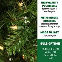 Fraser Hill Farm 9-Ft. Colorado Fir Artificial Holiday Garland W/ Battery-Operated Clear LED String Lighting -Christmas store unnamed file 737