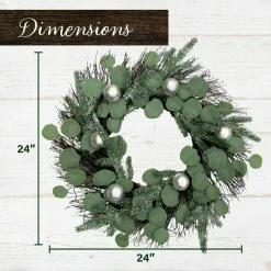 Fraser Hill Farm 24-in. Christmas Eucalyptus Wreath W/ Ornaments And Frosted Pine Branches 7 Fraser Hill Farm 24-in. Christmas Eucalyptus Wreath W/ Ornaments And Frosted Pine Branches -Christmas store unnamed file 799