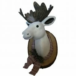 Fraser Hill Farm 24-In. Wall Hanging - Mounted Moose/Elk, Indoor Christmas Decoration