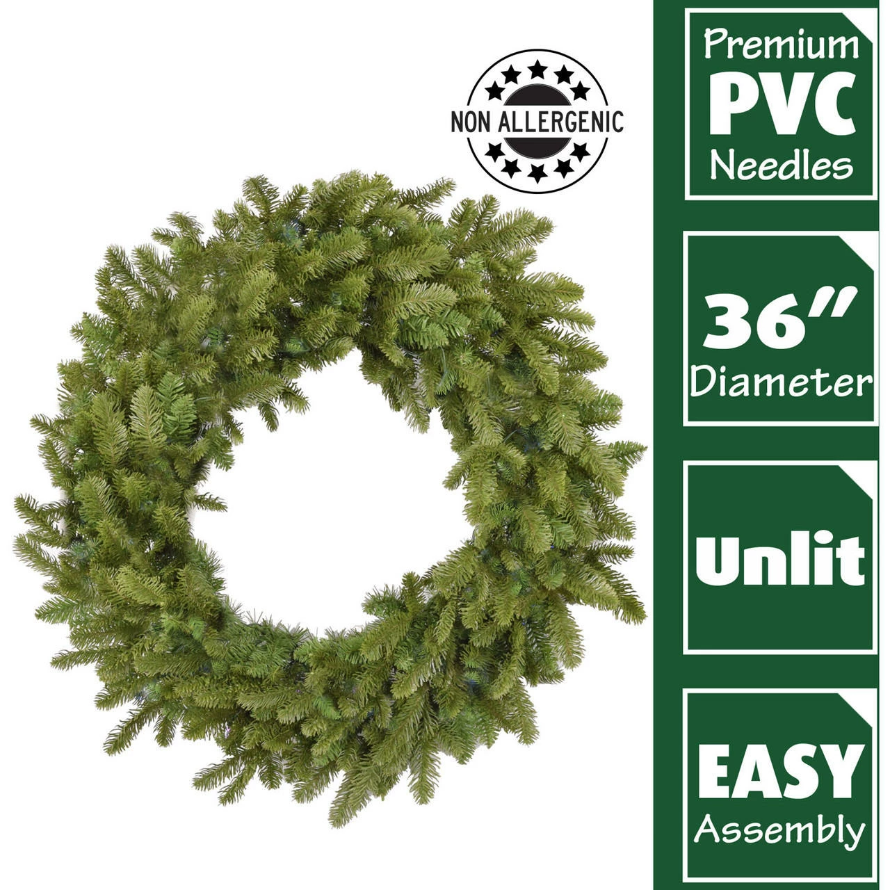 Fraser Hill Farm 36" Grandland Artificial Holiday Wreath 2 Fraser Hill Farm 36" Grandland Artificial Holiday Wreath - Image 2