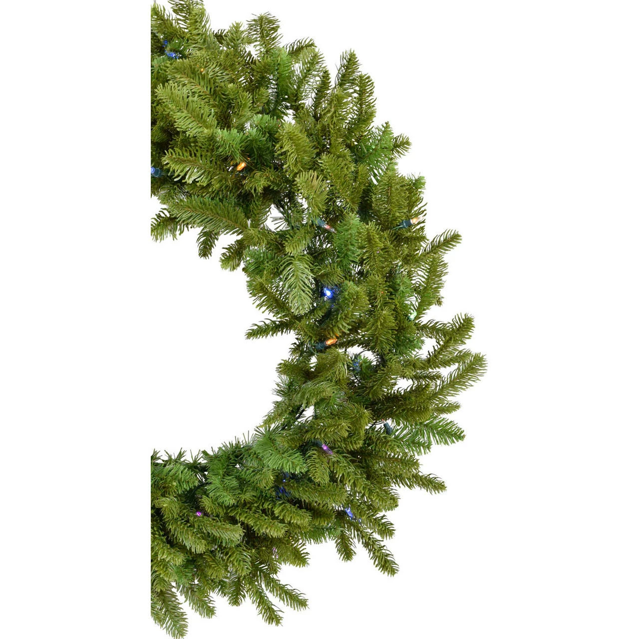 Fraser Hill Farm 60" Grandland Green Christmas Décor Wreath With Multi-Color LED Lights 4 Fraser Hill Farm 60" Grandland Green Christmas Décor Wreath With Multi-Color LED Lights - Image 4