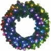Fraser Hill Farm 36" Festive ALL-Season Wreath W/ Multi-Color RGB LED Lights, LeaveUP Lites APP
