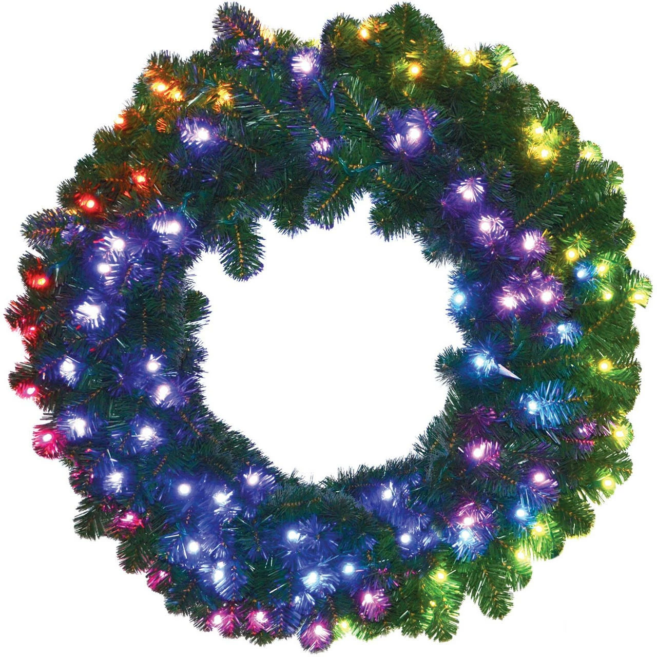 Fraser Hill Farm 36" Festive ALL-Season Wreath W/ Multi-Color RGB LED Lights, LeaveUP Lites APP 1 Fraser Hill Farm 36" Festive ALL-Season Wreath W/ Multi-Color RGB LED Lights, LeaveUP Lites APP