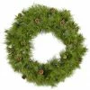 Fraser Hill Farm 60" Eastern Pine Green Christmas Décor Wreath W/ Multi-Color LED Lights